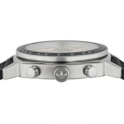 アディダス MASTER ORIGINALS ONE CHRONO クォーツ 電池式 腕時計 ブランド メンズ クロノグラフ adidas AOFH23503 多針アナログ ベージュ ブラック 黒 AOFH23503
