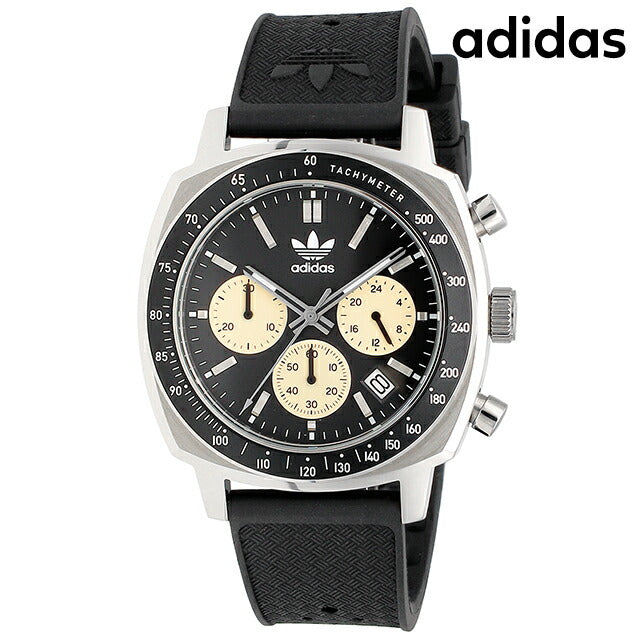 アディダス MASTER ORIGINALS ONE CHRONO クォーツ 電池式 腕時計 ブランド メンズ クロノグラフ adidas AOFH23505 多針アナログ ブラック 黒 AOFH23505