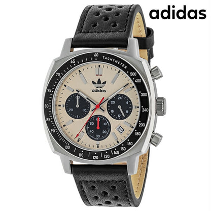 アディダス MASTER ORIGINALS ONE CHRONO クオーツ 腕時計 ブランド メンズ クロノグラフ adidas AOFH23578 オフホワイト ブラック 黒