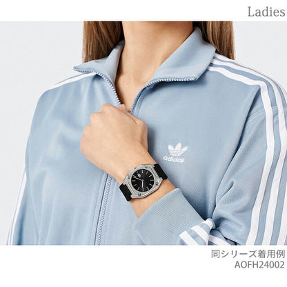 adidas City Tech Thin Quartz观看品牌男士adidas aofh24002模拟黑色黑色