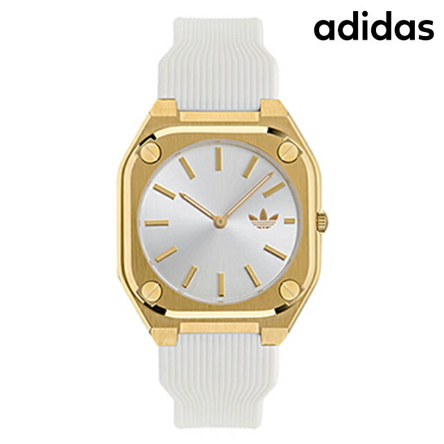 Adidas City Tech Thin Quartz Watch Brand Men Adidas AOFH24003 Analog Silver White White