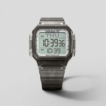 アディダス DIGITAL ONE GMT クォーツ 電池式 腕時計 ブランド メンズ レディース adidas AOST22050 デジタル ブラック 黒 AOST22050