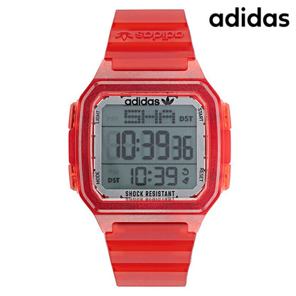 adidas数字GMT Quartz观看品牌男士女士Adidas Aost22051数字红色