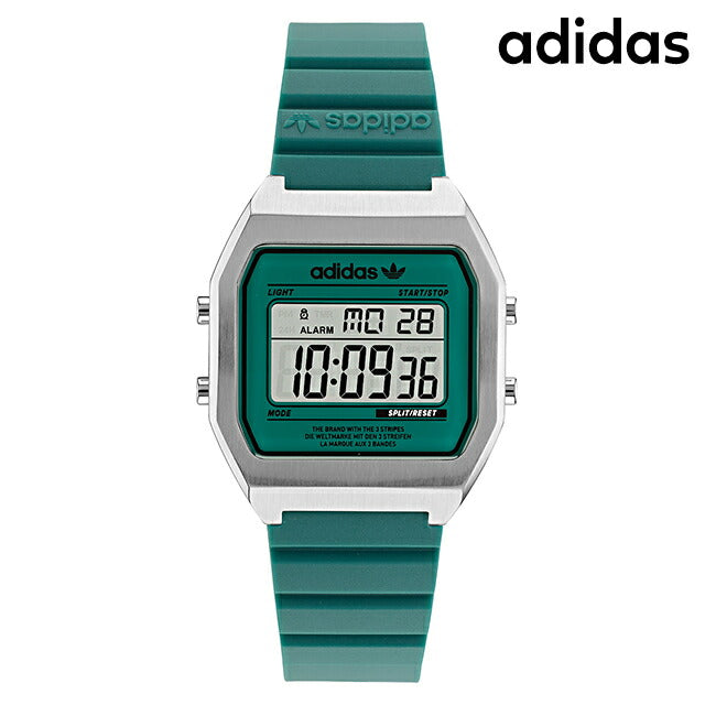 adidas数字两Quartz观看品牌女士Adidas Aost22076 Digital Green