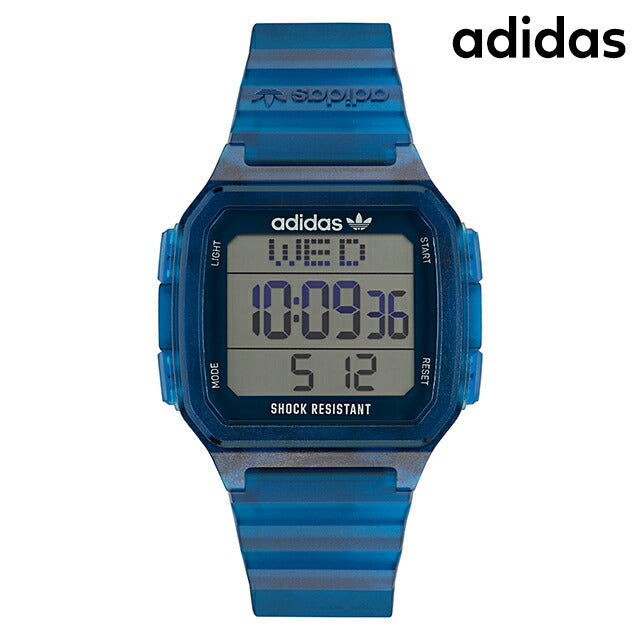 アディダス DIGITAL ONE GMT クォーツ 電池式 腕時計 ブランド レディース adidas AOST22552 デジタル ブラック ブルー 黒 AOST22552