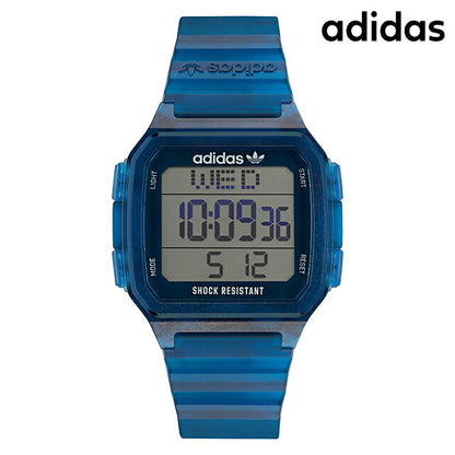 アディダス DIGITAL ONE GMT クォーツ 電池式 腕時計 ブランド レディース adidas AOST22552 デジタル ブラック ブルー 黒 AOST22552