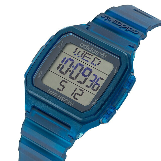 アディダス DIGITAL ONE GMT クォーツ 電池式 腕時計 ブランド レディース adidas AOST22552 デジタル ブラック ブルー 黒 AOST22552