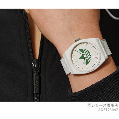 アディダス Project Two クォーツ 電池式 腕時計 ブランド メンズ レディース adidas AOST23047 アナログ ホワイト 白 AOST23047