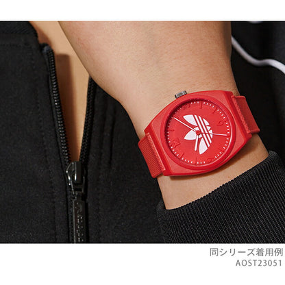 アディダス Project Two クォーツ 電池式 腕時計 ブランド メンズ レディース adidas AOST23051 アナログ レッド 赤 AOST23051