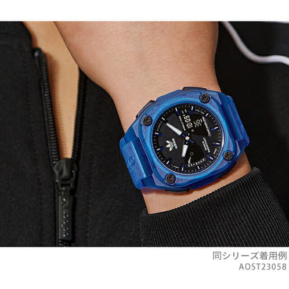 アディダス City Tech One クォーツ 電池式 腕時計 ブランド メンズ レディース adidas AOST23058 アナデジ ブラック ブルー 黒 AOST23058