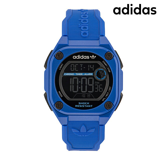 アディダス City Tech Two クォーツ 電池式 腕時計 ブランド メンズ レディース adidas AOST23061 デジタル ブラック ブルー 黒 AOST23061