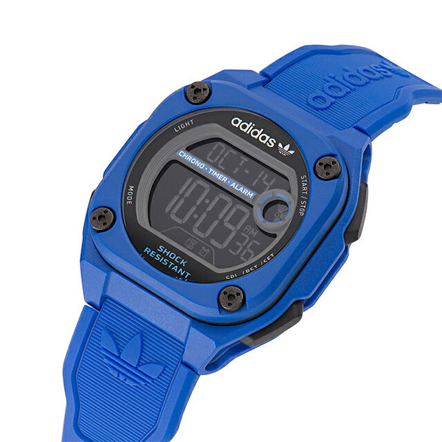 アディダス City Tech Two クォーツ 電池式 腕時計 ブランド メンズ レディース adidas AOST23061 デジタル ブラック ブルー 黒 AOST23061