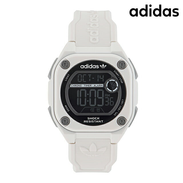 アディダス City Tech Two クォーツ 電池式 腕時計 ブランド メンズ レディース adidas AOST23062 デジタル ブラック ホワイト AOST23062