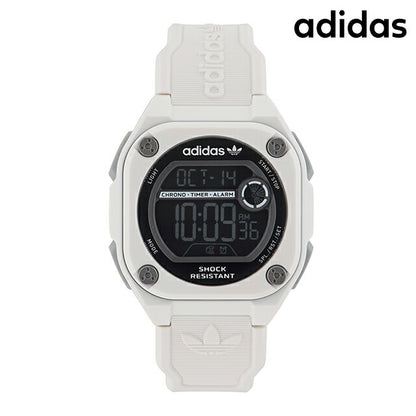 アディダス City Tech Two クォーツ 電池式 腕時計 ブランド メンズ レディース adidas AOST23062 デジタル ブラック ホワイト AOST23062