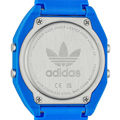 adidas数字两Quartz观看品牌男女女士Adidas Aost23559数字蓝色