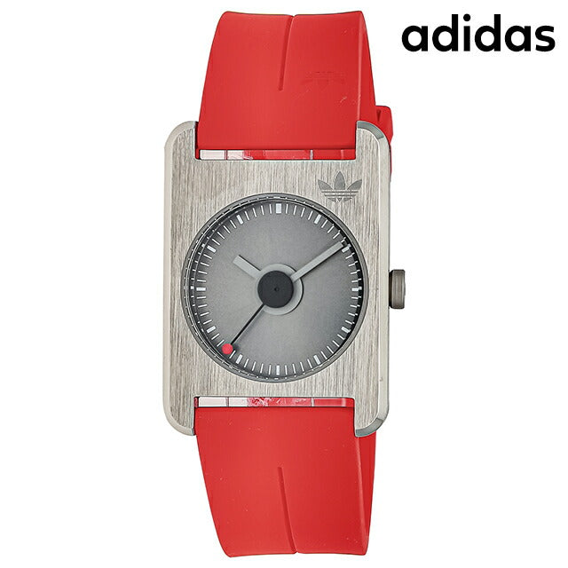 アディダス RETRO POP ONE クォーツ 電池式 腕時計 ブランド メンズ レディース adidas AOST23562 アナログ グレー レッド 赤 AOST23562