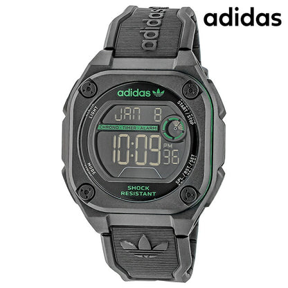 アディダス CITY TECH TWO GRFX クォーツ 電池式 腕時計 ブランド メンズ adidas AOST23569 デジタル ブラック 黒 AOST23569