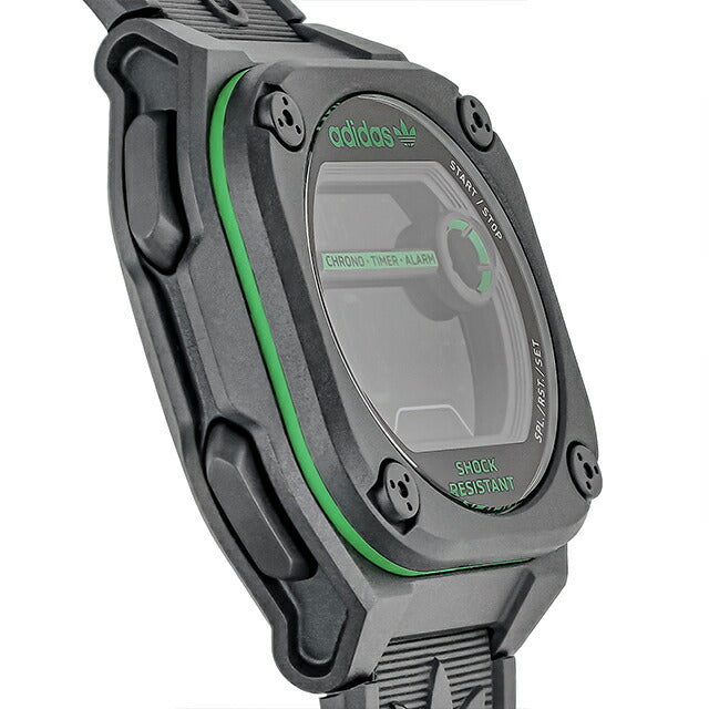 アディダス CITY TECH TWO GRFX クォーツ 電池式 腕時計 ブランド メンズ adidas AOST23569 デジタル ブラック 黒 AOST23569