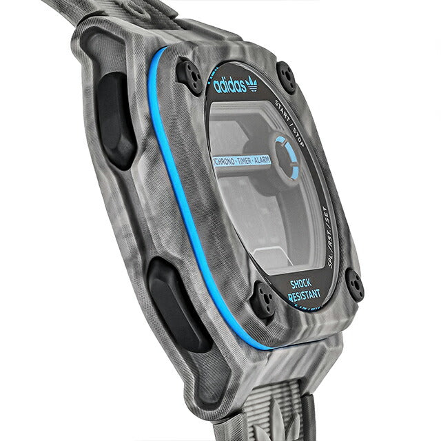 アディダス CITY TECH TWO GRFX クォーツ 電池式 腕時計 ブランド メンズ adidas AOST23574 デジタル ブラック グレー 黒 AOST23574