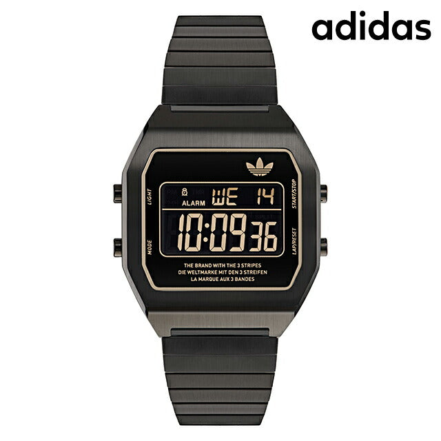 アディダス DIGITAL TWO クォーツ 電池式 腕時計 ブランド メンズ レディース adidas AOST24059 デジタル オールブラック 黒 AOST24059