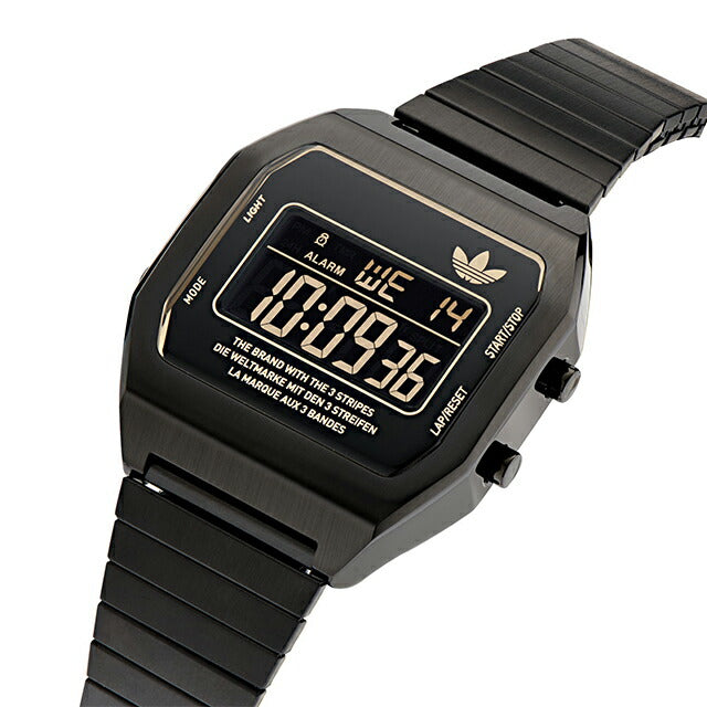 アディダス DIGITAL TWO クォーツ 電池式 腕時計 ブランド メンズ レディース adidas AOST24059 デジタル オールブラック 黒 AOST24059