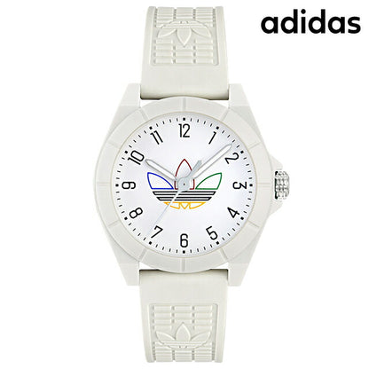 アディダス PROJECT FOUR クォーツ 電池式 腕時計 ブランド メンズ レディース adidas AOST24570 アナログ ホワイト 白 AOST24570