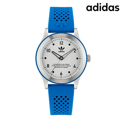 アディダス Code Three クォーツ 電池式 腕時計 ブランド メンズ レディース adidas AOSY23032 アナログ シルバー ブルー AOSY23032