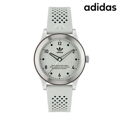 アディダス Code Three クォーツ 電池式 腕時計 ブランド メンズ レディース adidas AOSY23033 アナログ シルバー ホワイト 白 AOSY23033