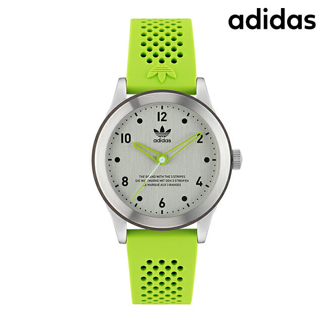 アディダス Code Three クォーツ 電池式 腕時計 ブランド メンズ レディース adidas AOSY23034 アナログ シルバー グリーン AOSY23034