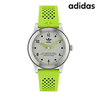 アディダス Code Three クォーツ 電池式 腕時計 ブランド メンズ レディース adidas AOSY23034 アナログ シルバー グリーン AOSY23034