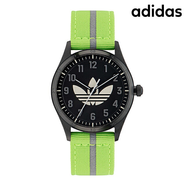 アディダス Code Four クォーツ 電池式 腕時計 ブランド メンズ レディース adidas AOSY23040 アナログ ブラック グリーン 黒 AOSY23040
