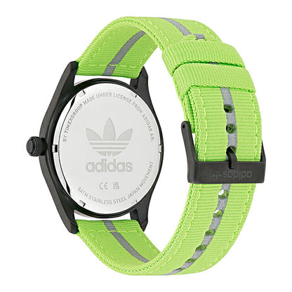 アディダス Code Four クォーツ 電池式 腕時計 ブランド メンズ レディース adidas AOSY23040 アナログ ブラック グリーン 黒 AOSY23040