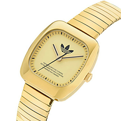 Adidas Retro Wave ONE Quartz Watch Brand Men Adidas AOSY24024 Analog Yellow Gold