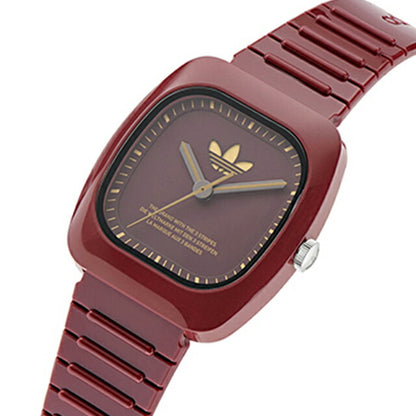 Adidas RETRO WAVE TWO Quartz Watch Brand Men Adidas AOSY24028 Analog Red Pearl Red