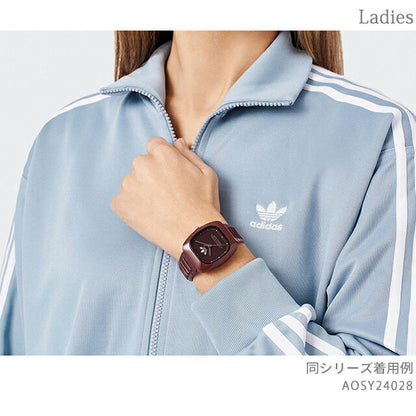 アディダス RETRO WAVE TWO クオーツ 腕時計 ブランド メンズ adidas AOSY24028 アナログ レッドパール 赤