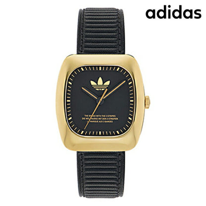 アディダス RETRO WAVE ONE クォーツ 電池式 腕時計 ブランド メンズ レディース adidas AOSY24528 アナログ ブラック 黒 AOSY24528