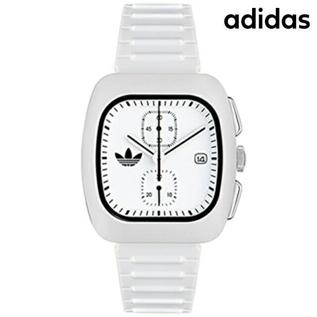 アディダス RETRO WAVE TWO CHRONO クォーツ 電池式 腕時計 ブランド メンズ レディース クロノグラフ adidas AOSY24532 多針アナログ ホワイト 白 AOSY24532