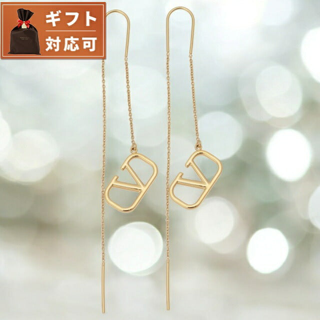 ヴァレンティノ VALENTINO 5W2J0D05 MET CS4 Vロゴ シグネチャー メタル ロング ドロップ ピアス レディース アクセサリー APVA00018L