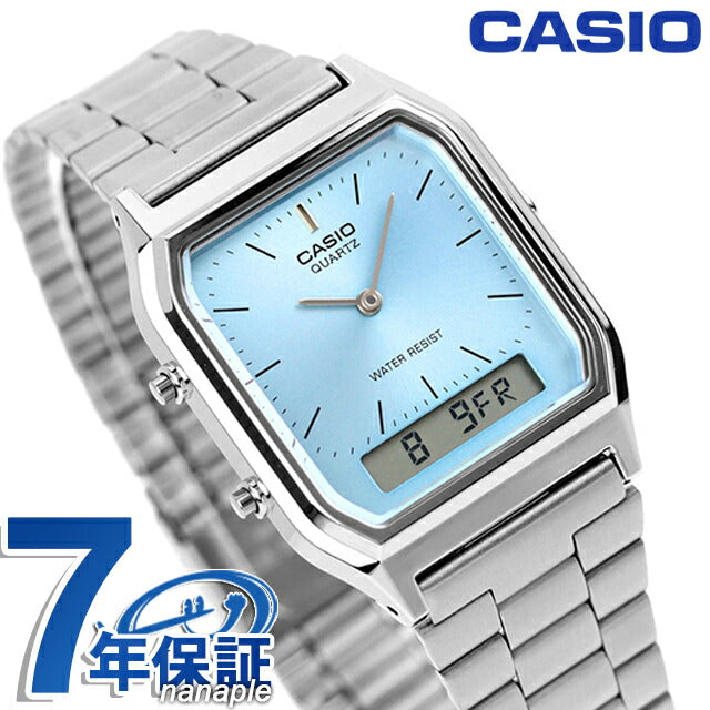 AQ-230A-2A1MQY カシオ クラシック チプカシ ユニセックス メンズ レディース 腕時計 ブランド カシオ casio アナデジ アイスブルー AQ-230A-2A1MQYDF