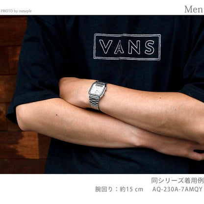 カシオ チープカシオ CASIO クォーツ 電池式 AQ-230A-3AMQY クラシック ユニセックス チプカシ 腕時計 ブランド カシオ casio アナデジ グリーン AQ-230A-3AMQYDF