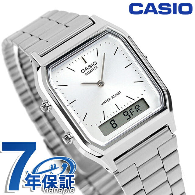 AQ-230A-7AMQY カシオ クラシック チプカシ ユニセックス メンズ レディース 腕時計 ブランド カシオ casio アナデジ シルバー AQ-230A-7AMQYDF