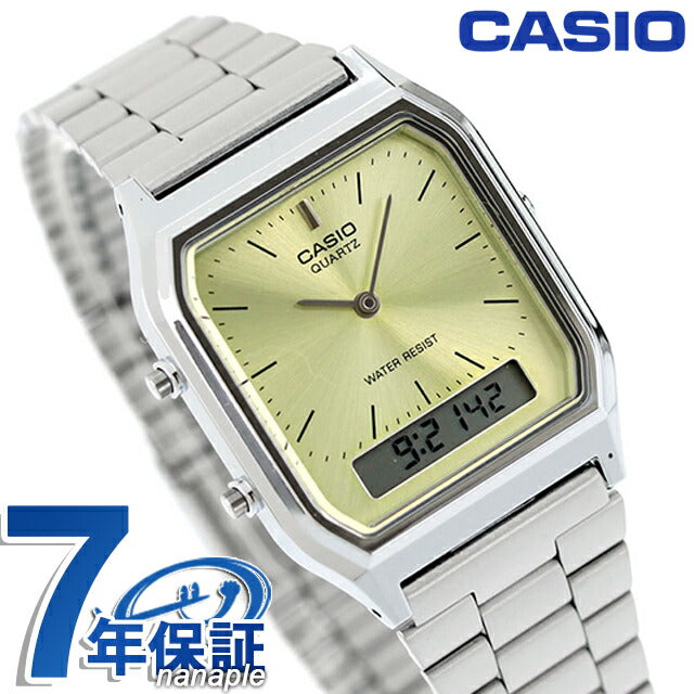 カシオ CASIO クォーツ 電池式 AQ-230A-9AMQY ビンテージ チプカシ 海外モデル ユニセックス メンズ レディース 腕時計 ブランド カシオ casio アナデジ AQ-230A-9AMQYDF