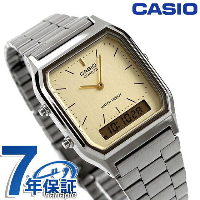 カシオ チープカシオ CASIO クォーツ 電池式 AQ-230GG-9A ビンテージ 海外モデル ユニセックス チプカシ 腕時計 ブランド カシオ casio アナデジ AQ-230GG-9ADF