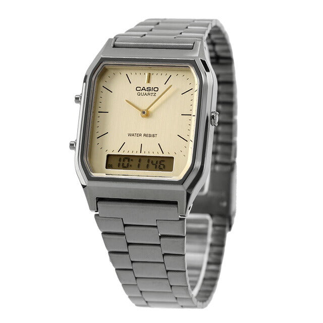 カシオ チープカシオ CASIO クォーツ 電池式 AQ-230GG-9A ビンテージ 海外モデル ユニセックス チプカシ 腕時計 ブランド カシオ casio アナデジ AQ-230GG-9ADF