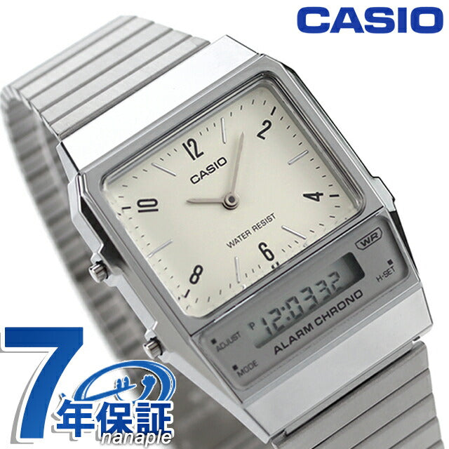 AQ-800E-7A2 カシオ クラシック チプカシ ユニセックス メンズ レディース 腕時計 ブランド カシオ casio アナデジ オフホワイト 白 AQ-800E-7A2DF