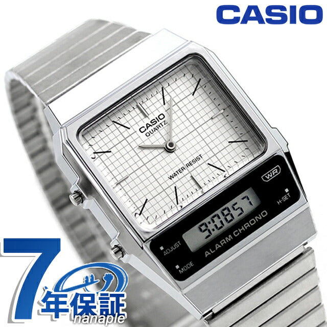 AQ-800E-7A カシオ クラシック チプカシ ユニセックス メンズ レディース 腕時計 ブランド カシオ casio アナデジ ホワイト 白 AQ-800E-7ADF