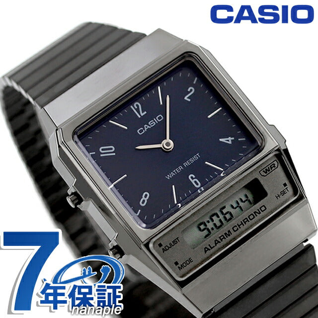 AQ-800EB-2A カシオ クラシック チプカシ ユニセックス メンズ レディース 腕時計 ブランド カシオ casio アナデジ ネイビー ガンメタ AQ-800EB-2ADF