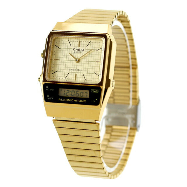 カシオ CASIO クォーツ 電池式 AQ-800EG-9A クラシック ユニセックス メンズ レディース 腕時計 ブランド カシオ casio アナデジ ゴールド AQ-800EG-9ADF