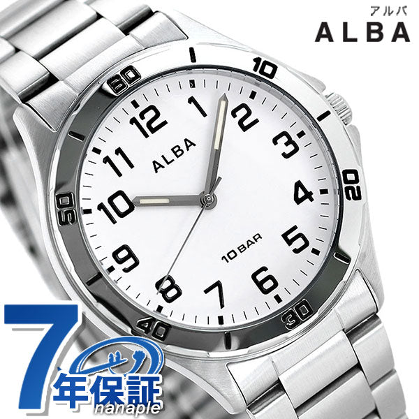 セイコー アルバ メンズ 腕時計 ホワイト クオーツ AQPK409 SEIKO ALBA AQPK409