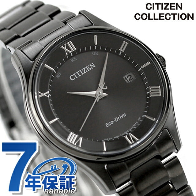 シチズン コレクション ペアモデル 光発電エコドライブ電波 腕時計 ブランド メンズ 電波ソーラー CITIZEN COLLECTION AS1064-53E アナログ ブラック 黒 AS1064-53E